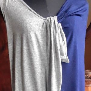 DKNY 2 tone tie top